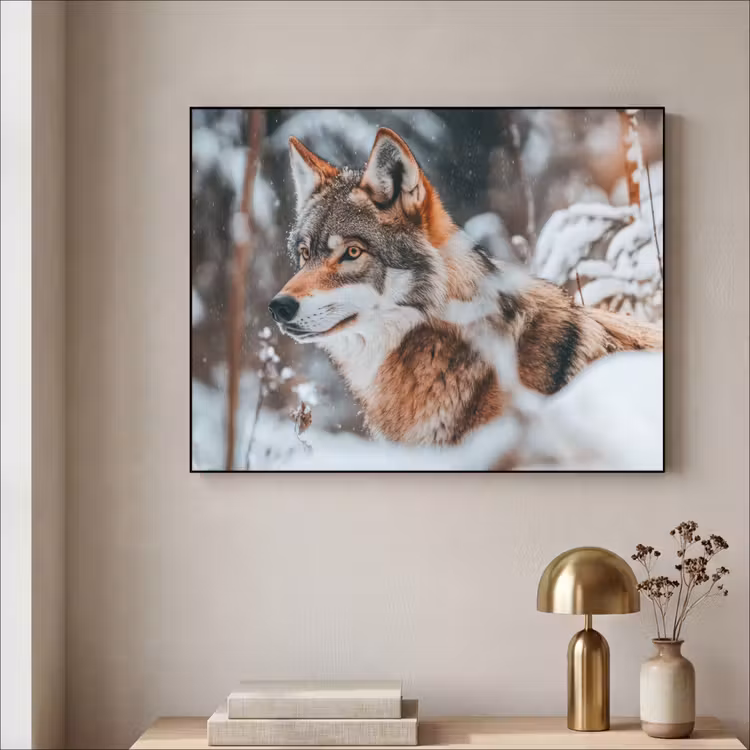 Art Frame - Wolf - Sneeuw - Winter - Dieren - Natuur - Sneeuw — 5