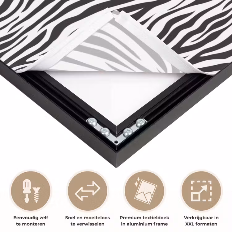 Art Frame - Zwart - Wit - Zebra - Patroon — 4