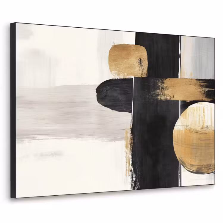 Art Frame - Vormen - Penseelstreken - Abstract - Goud — 1