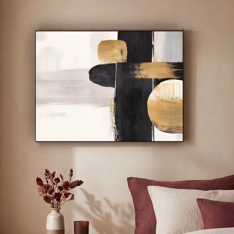 Art Frame - Vormen - Penseelstreken - Abstract - Goud — 3