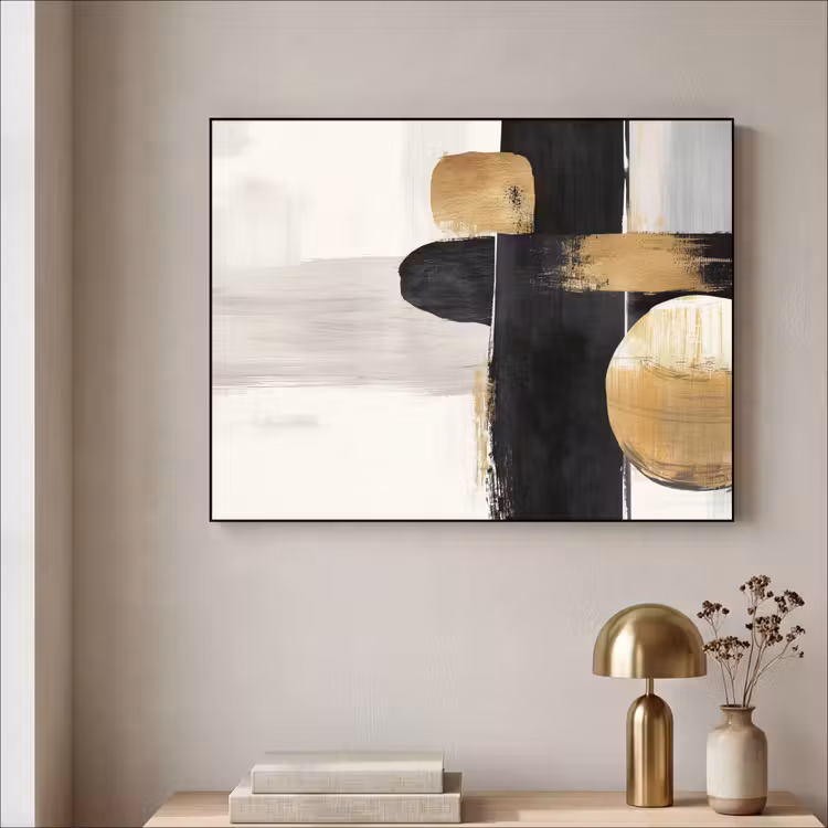 Art Frame - Vormen - Penseelstreken - Abstract - Goud — 5