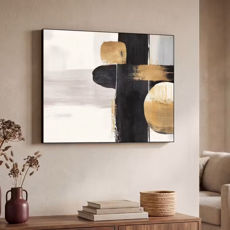 Art Frame - Vormen - Penseelstreken - Abstract - Goud — 7