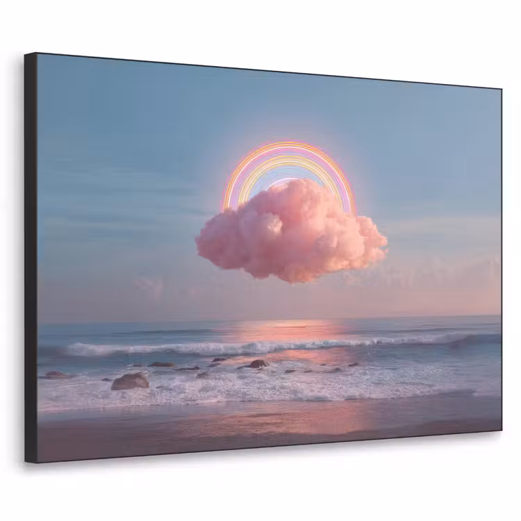 Art Frame - Wolk - Regenboog - Zee — 1