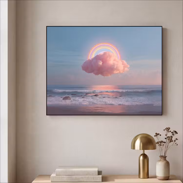 Art Frame - Wolk - Regenboog - Zee — 5