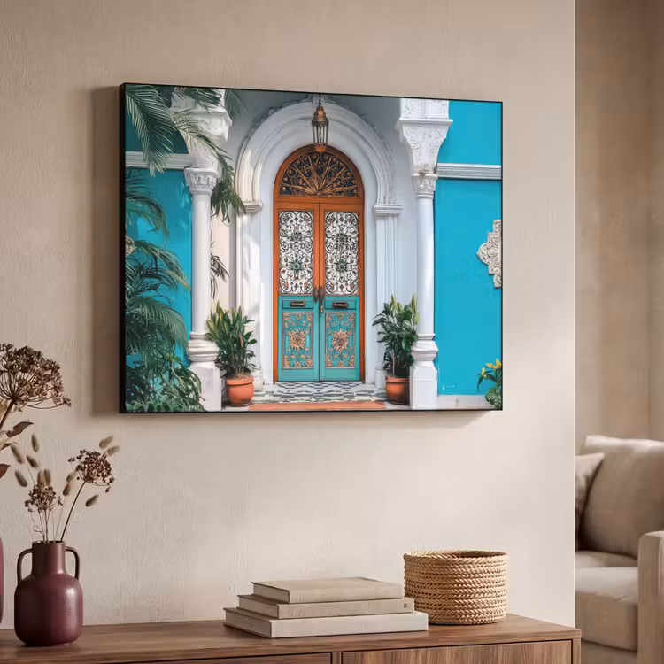 Art Frame - Zuilen - Sierlijke - Deur - Blauw — 7
