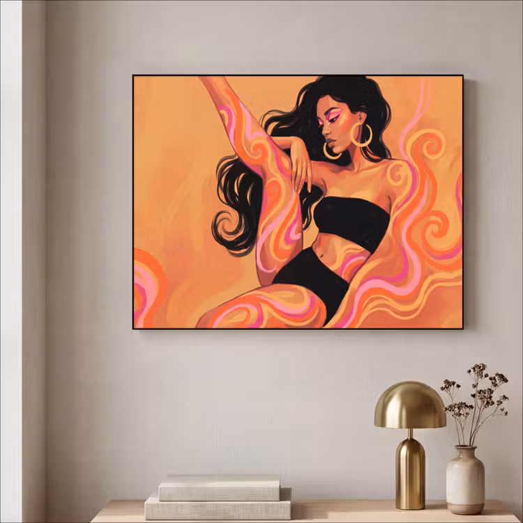 Art Frame - Vrouw - Portret - Abstract - Modern - Kleurrijk — 5
