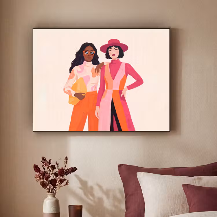 Art Frame - Vrouw - Twee - Mode - Abstract - Kleurrijk — 3