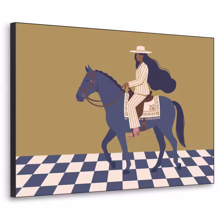 Art Frame - Vrouw - Paard - Rijden - Modern - Abstract — 1