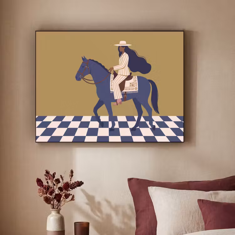 Art Frame - Vrouw - Paard - Rijden - Modern - Abstract — 3