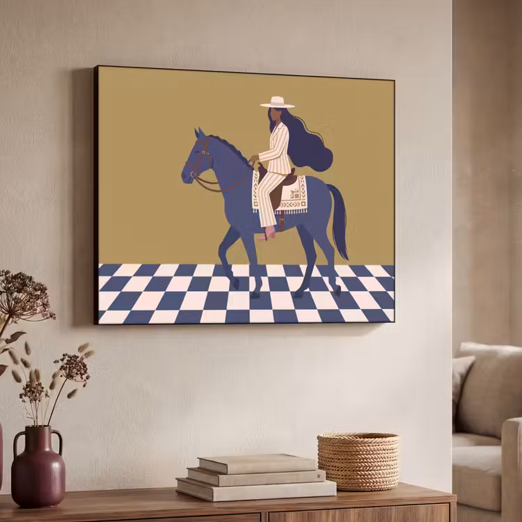 Art Frame - Vrouw - Paard - Rijden - Modern - Abstract — 7