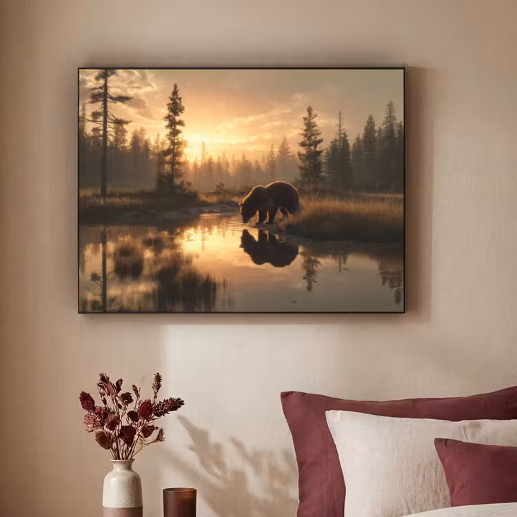 Art Frame - Beer - water - Bos - Ochtendlicht — 3