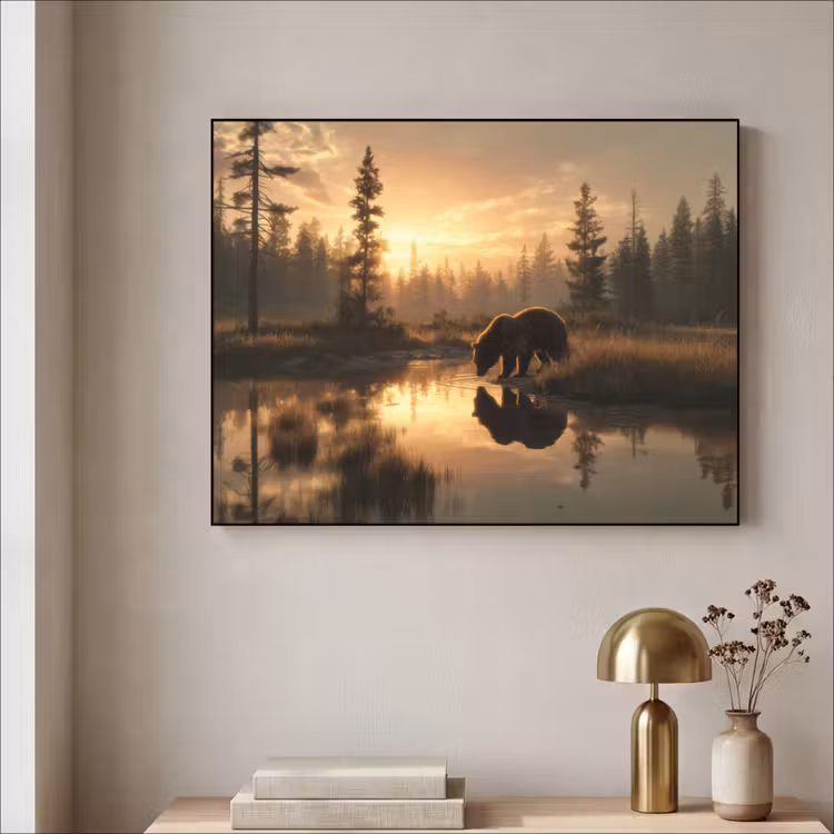 Art Frame - Beer - water - Bos - Ochtendlicht — 5