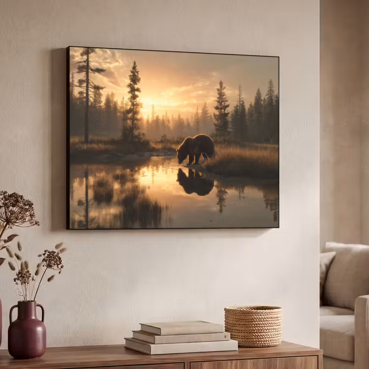 Art Frame - Beer - water - Bos - Ochtendlicht — 7