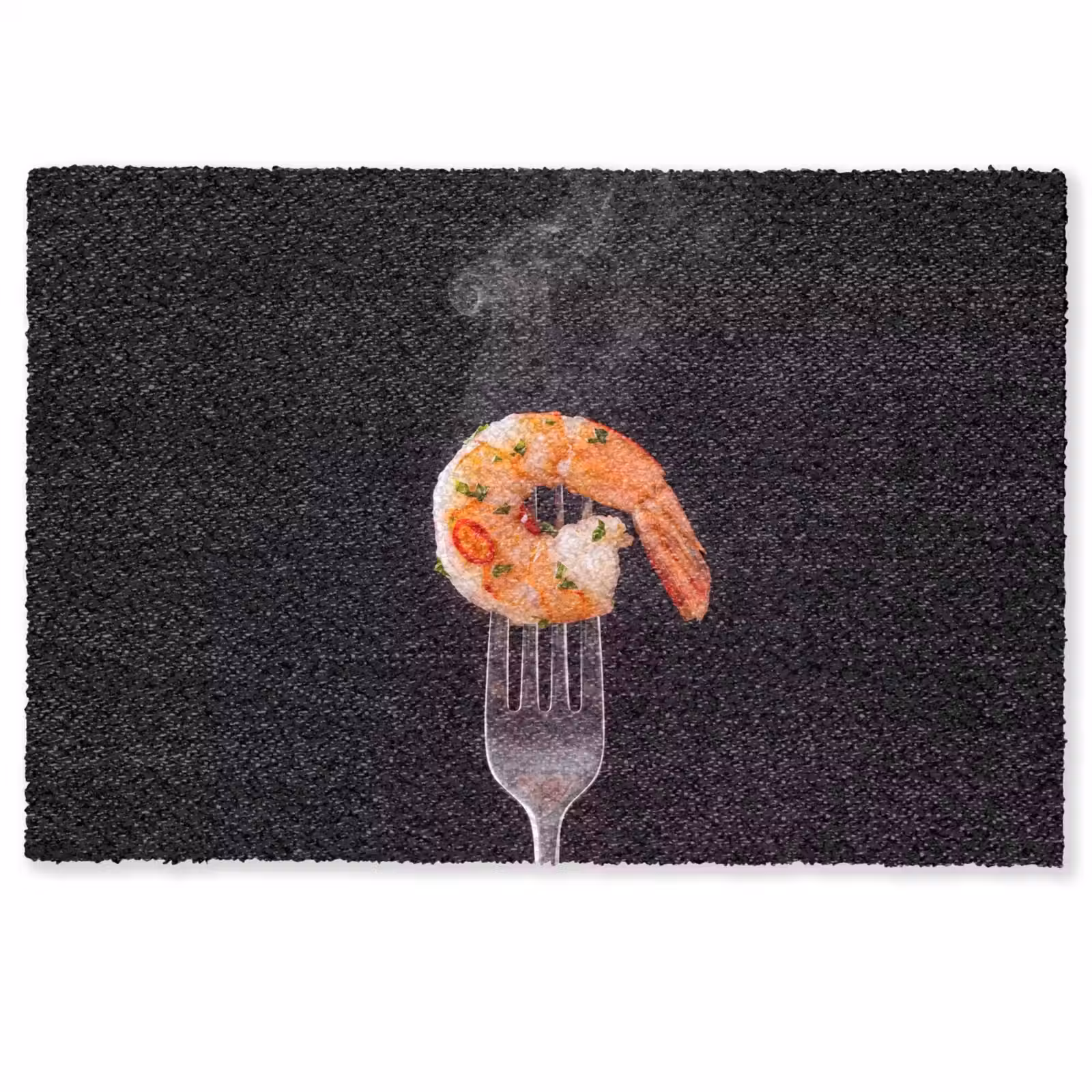 Deurmat - Eten - Garnaal - Vork — 1