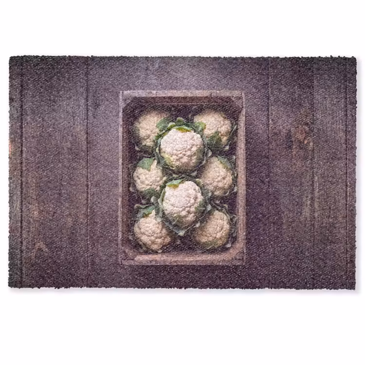Deurmat - Bloemkool - Houten kist — 1