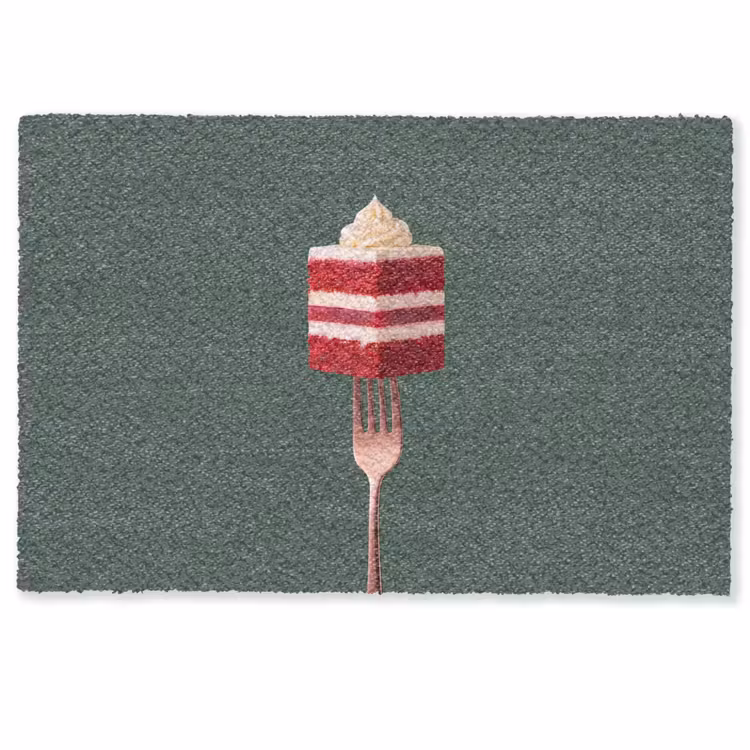 Deurmat - Cake - Vork - Rood — 1