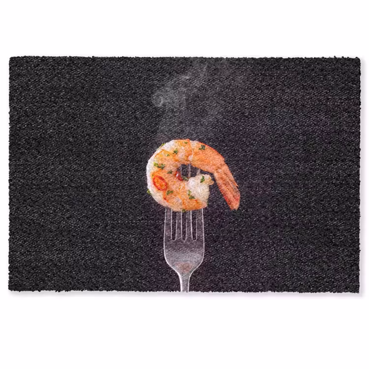 Deurmat - Eten - Garnaal - Vork — 1