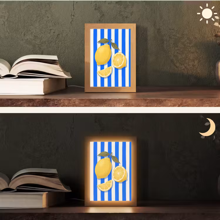 Gepersonaliseerde Lightbox - Fruit - Citroen - Zomer - Geel - Blauw — 5