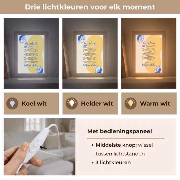 Gepersonaliseerde Lightbox - Italië - Eten - Citroen - Vis - Grafisch — 6
