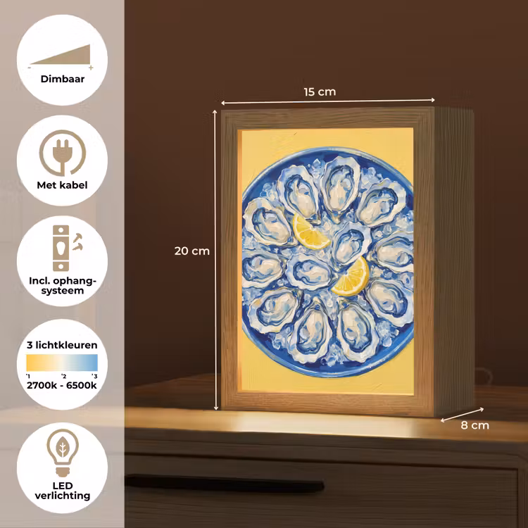 Gepersonaliseerde Lightbox - Oesters - Citroen - IJs - Modern - Geel — 7