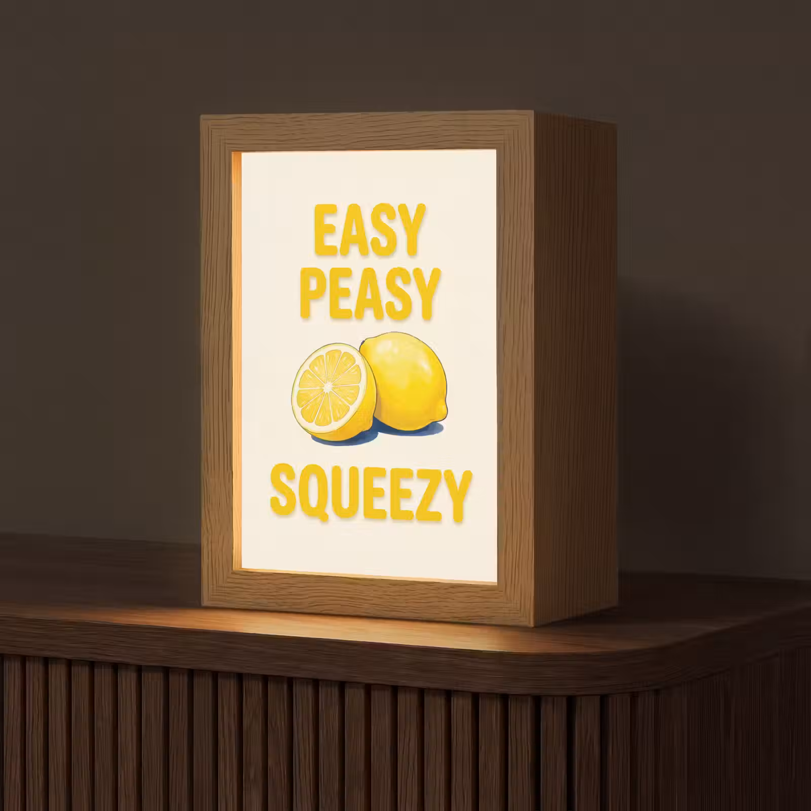 Gepersonaliseerde Lightbox - Eten - Citroenen - Keuken - Illustratie - Geel — 1