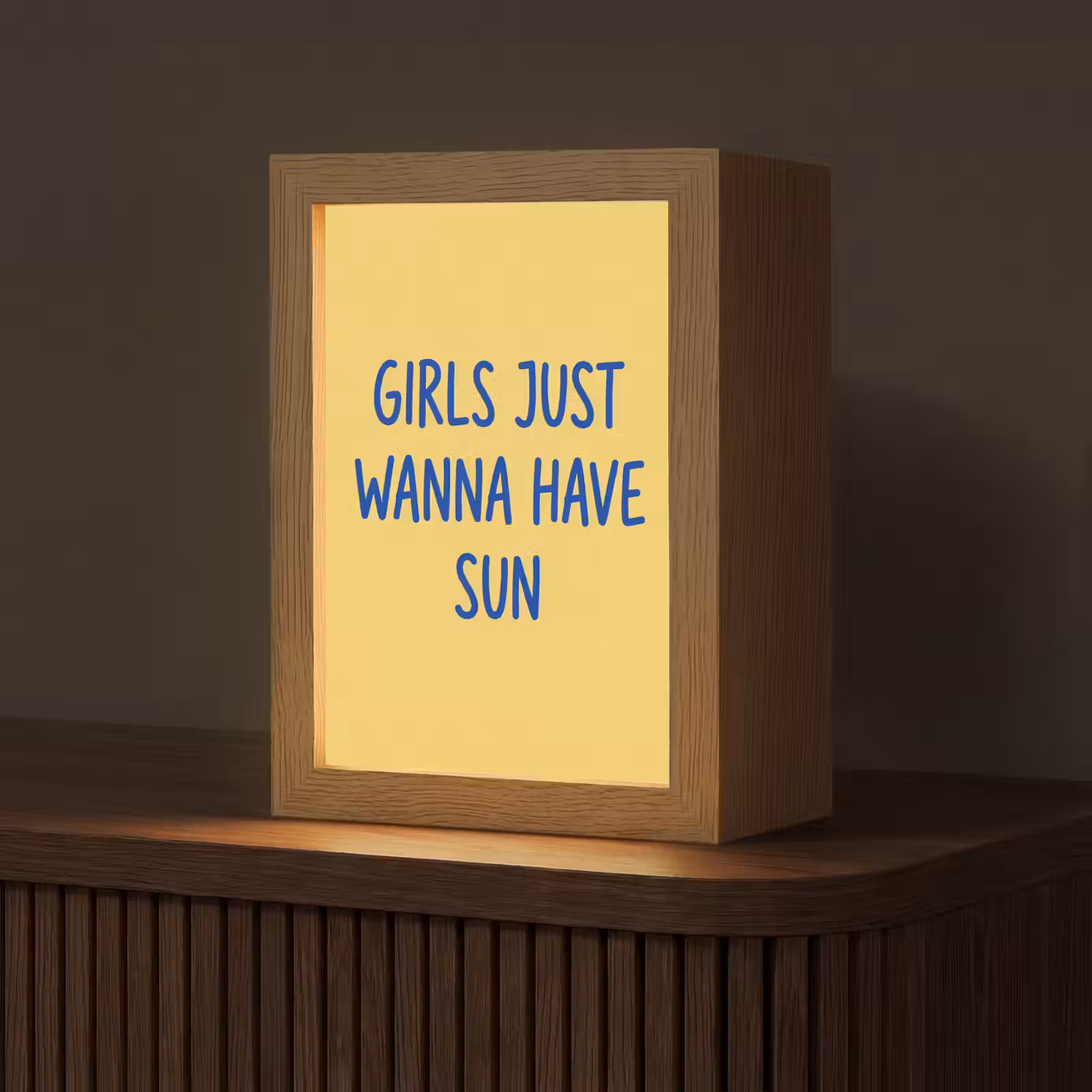 Gepersonaliseerde Lightbox - Tekst - Zon - Zomer - Modern - Geel — 1
