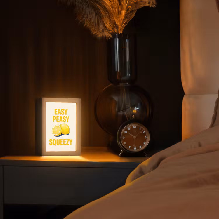 Gepersonaliseerde Lightbox - Eten - Citroenen - Keuken - Illustratie - Geel — 2