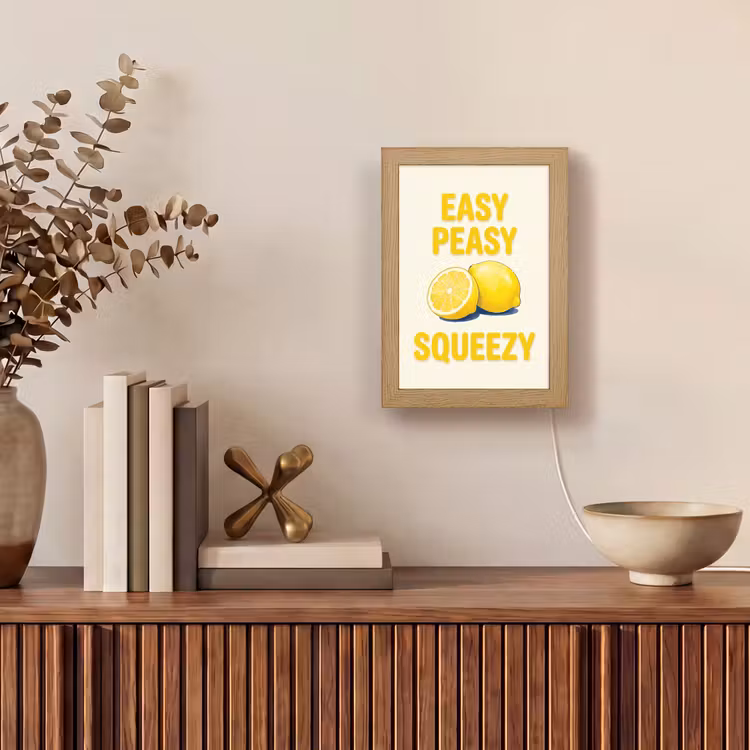 Gepersonaliseerde Lightbox - Eten - Citroenen - Keuken - Illustratie - Geel — 4