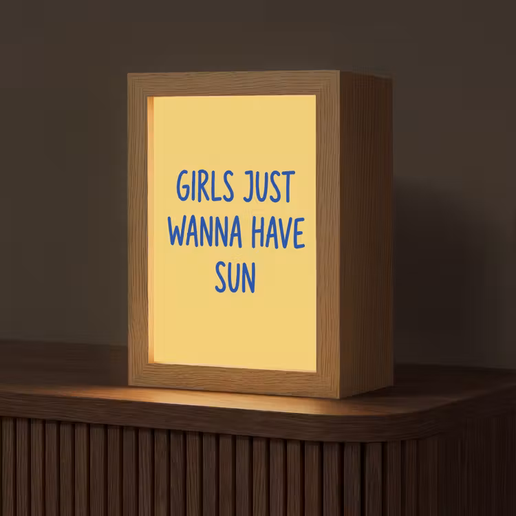 Gepersonaliseerde Lightbox - Tekst - Zon - Zomer - Modern - Geel — 1