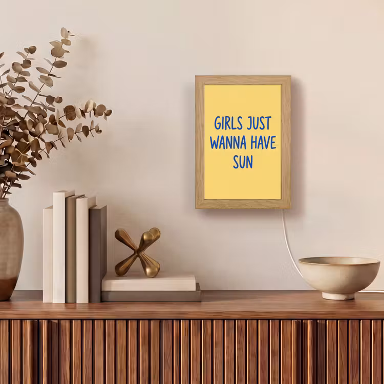 Gepersonaliseerde Lightbox - Tekst - Zon - Zomer - Modern - Geel — 4
