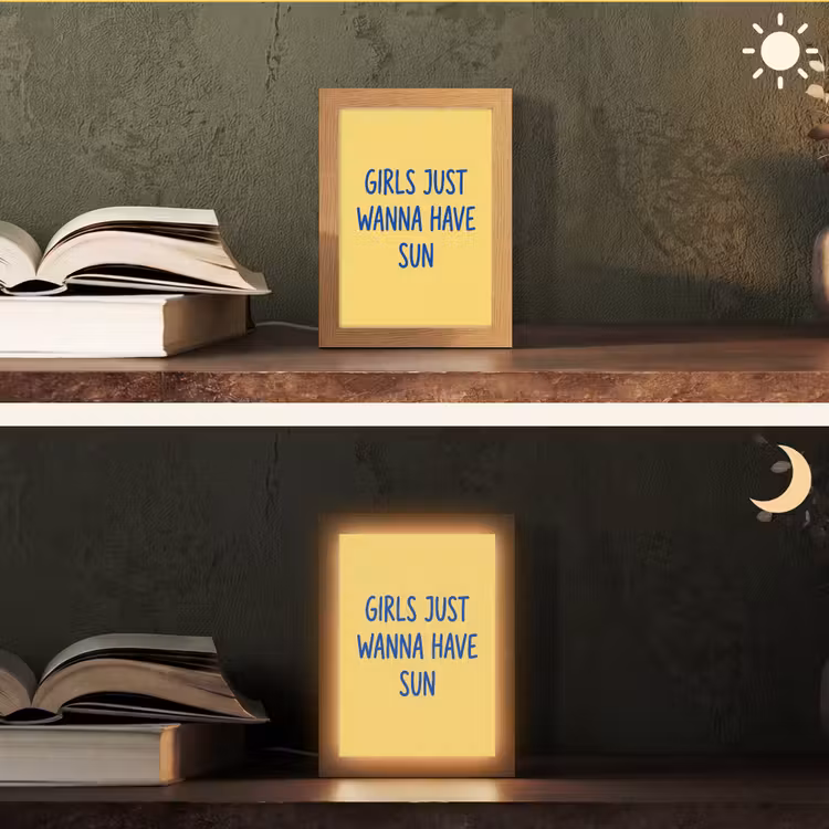 Gepersonaliseerde Lightbox - Tekst - Zon - Zomer - Modern - Geel — 5