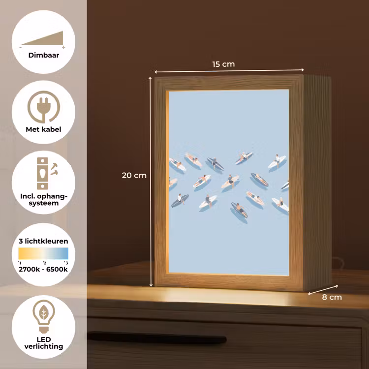 Gepersonaliseerde Lightbox - Mensen - Surfen - Water - Zomer - Illustratie — 7