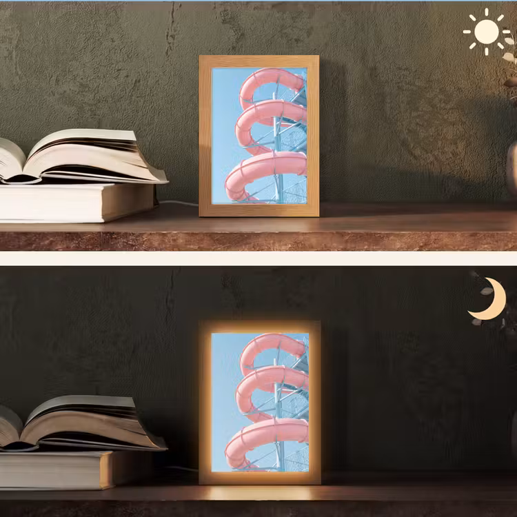 Gepersonaliseerde Lightbox - Glijbaan - Waterpark - Spiraal - Modern - Roze — 5