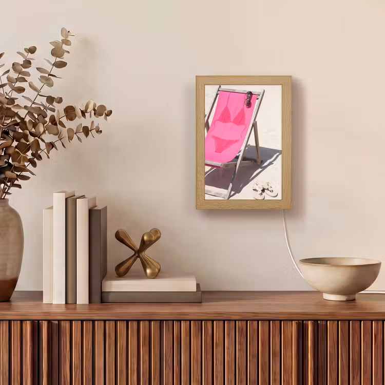 Gepersonaliseerde Lightbox - Strand - Ligstoel - Badkleding - Zomer - Roze — 4