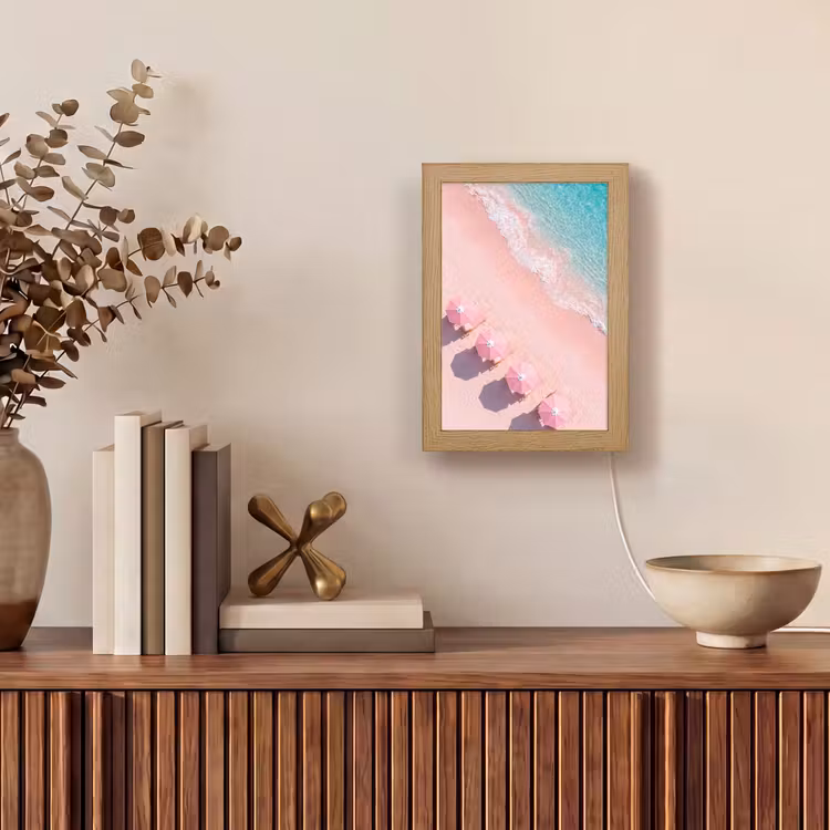 Gepersonaliseerde Lightbox - Strand - Roze zand - Zee - Zomer - Natuur — 4