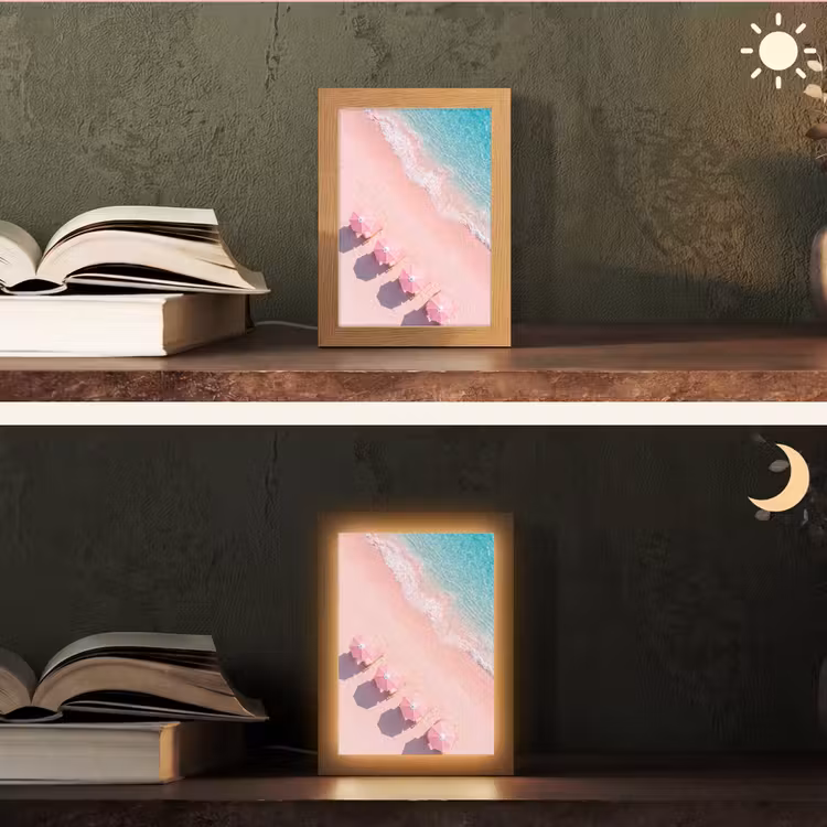 Gepersonaliseerde Lightbox - Strand - Roze zand - Zee - Zomer - Natuur — 5