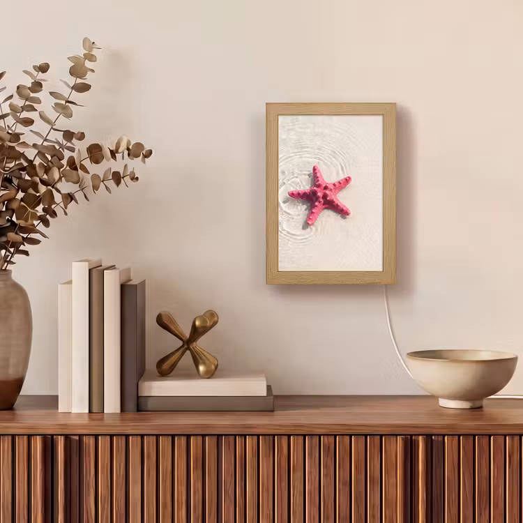 Gepersonaliseerde Lightbox - Zeeleven - Zeester - Strand - Roze - Water — 4