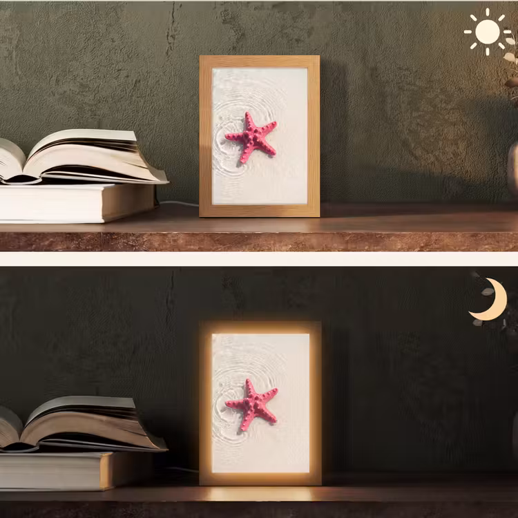 Gepersonaliseerde Lightbox - Zeeleven - Zeester - Strand - Roze - Water — 5