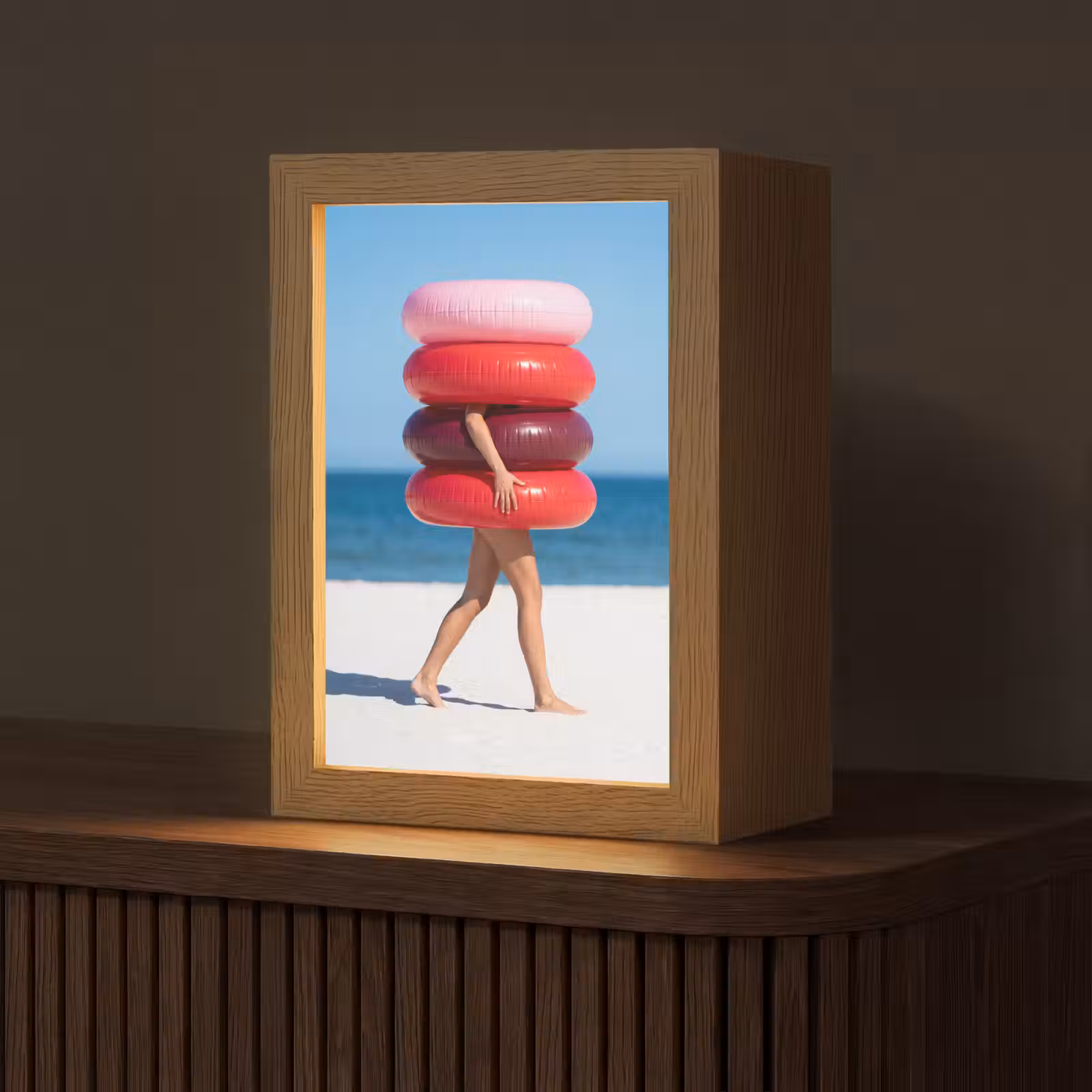 Gepersonaliseerde Lightbox - Mensen - Strand - Zomer - Recreatie - Kleurrijk — 1