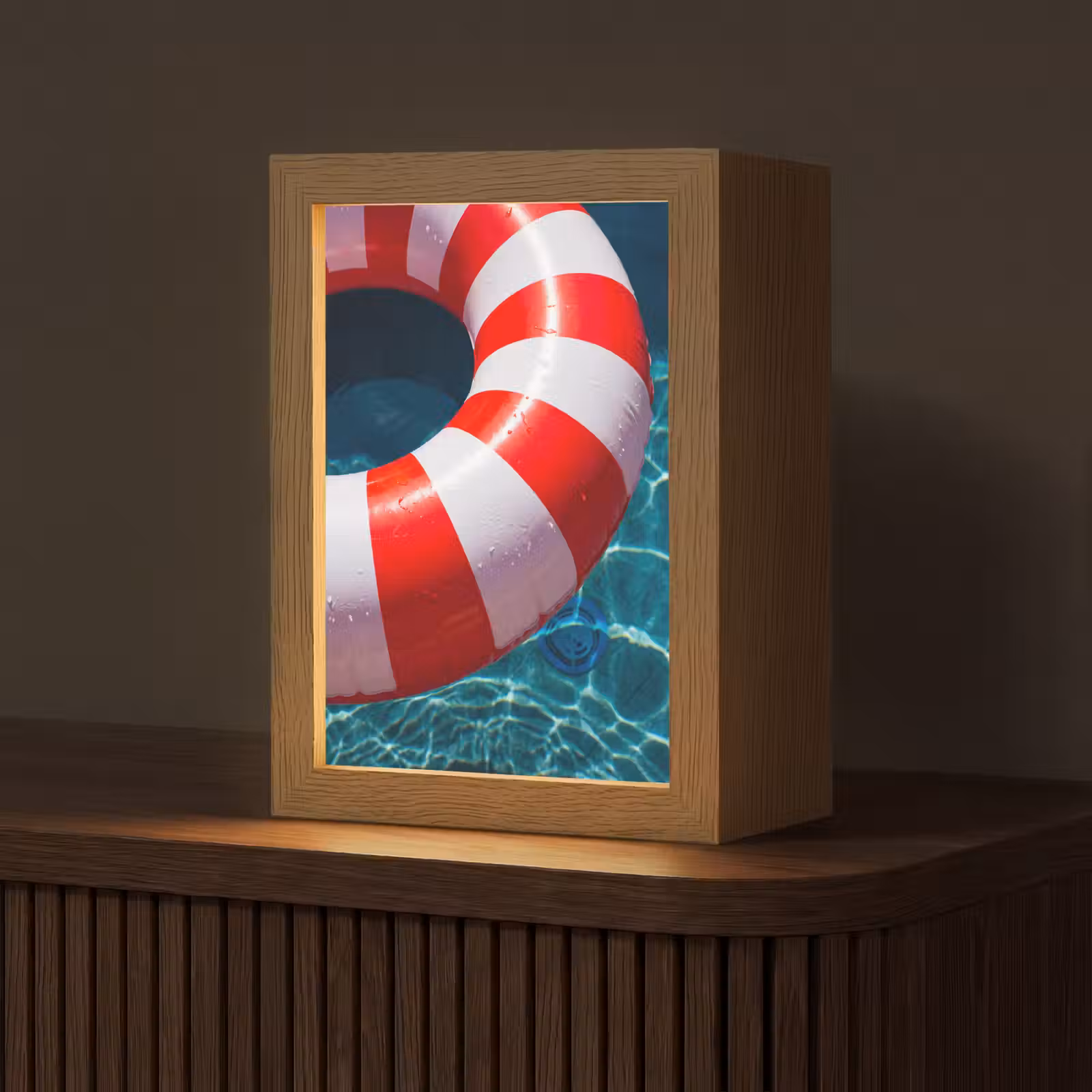 Gepersonaliseerde Lightbox - Recreatie - Water - Zomer - Rood - Wit — 1
