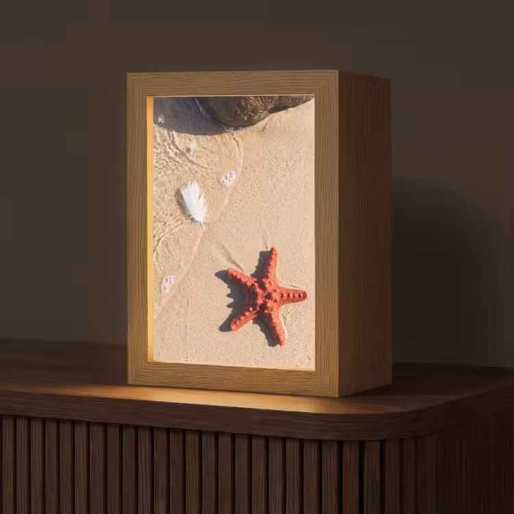 Gepersonaliseerde Lightbox - Dieren - Strand - Zee - Natuur - Rood — 1