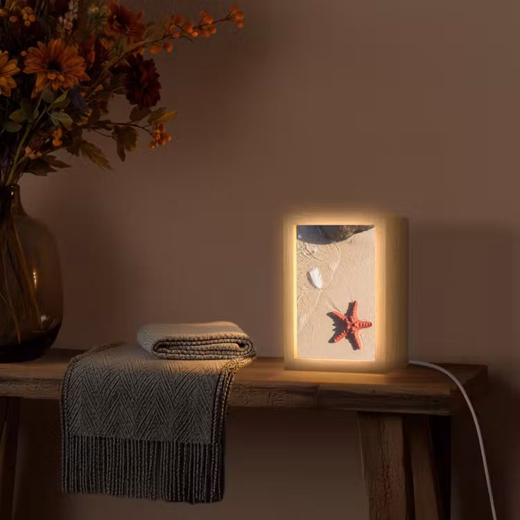 Gepersonaliseerde Lightbox - Dieren - Strand - Zee - Natuur - Rood — 3