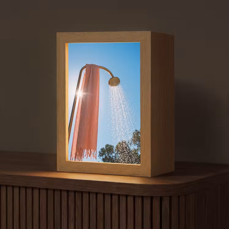 Gepersonaliseerde Lightbox - Douche - Water - Zomer - Blauw — 1