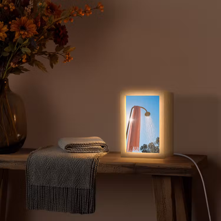 Gepersonaliseerde Lightbox - Douche - Water - Zomer - Blauw — 3