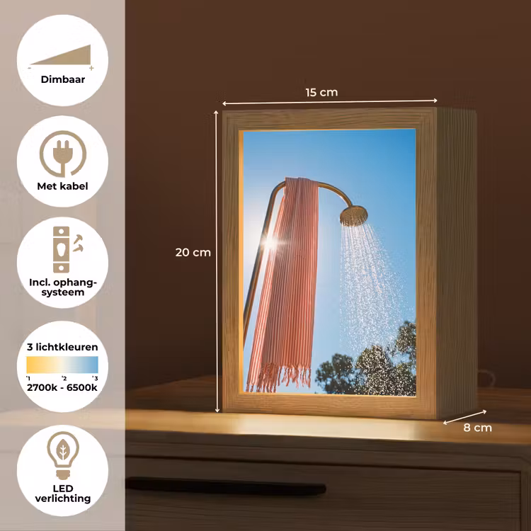 Gepersonaliseerde Lightbox - Douche - Water - Zomer - Blauw — 7