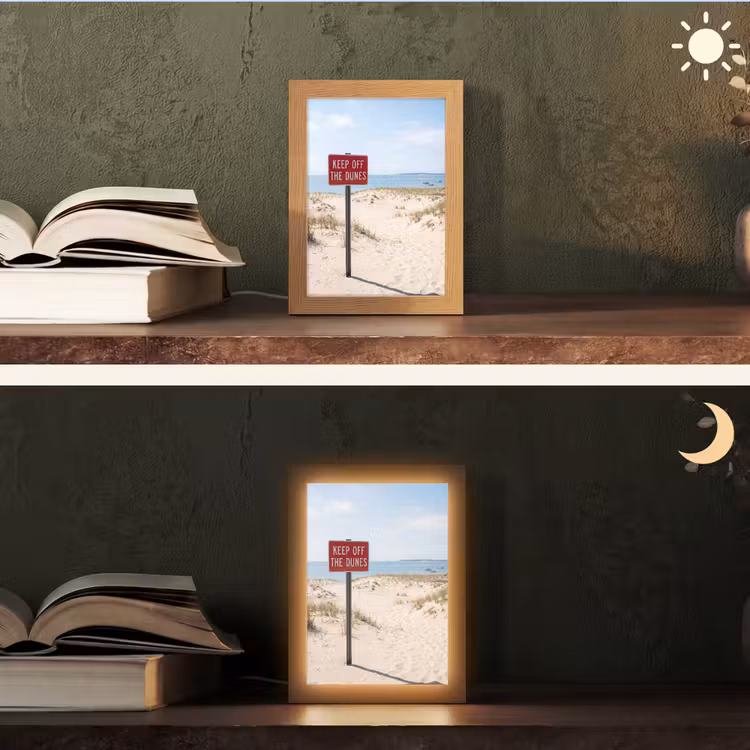 Gepersonaliseerde Lightbox - Duin - Bord - Kust - Landschap - Rood — 5