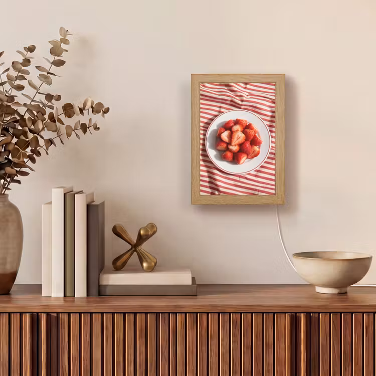 Gepersonaliseerde Lightbox - Eten - Aardbeien - Fruit - Zomer - Rood — 4