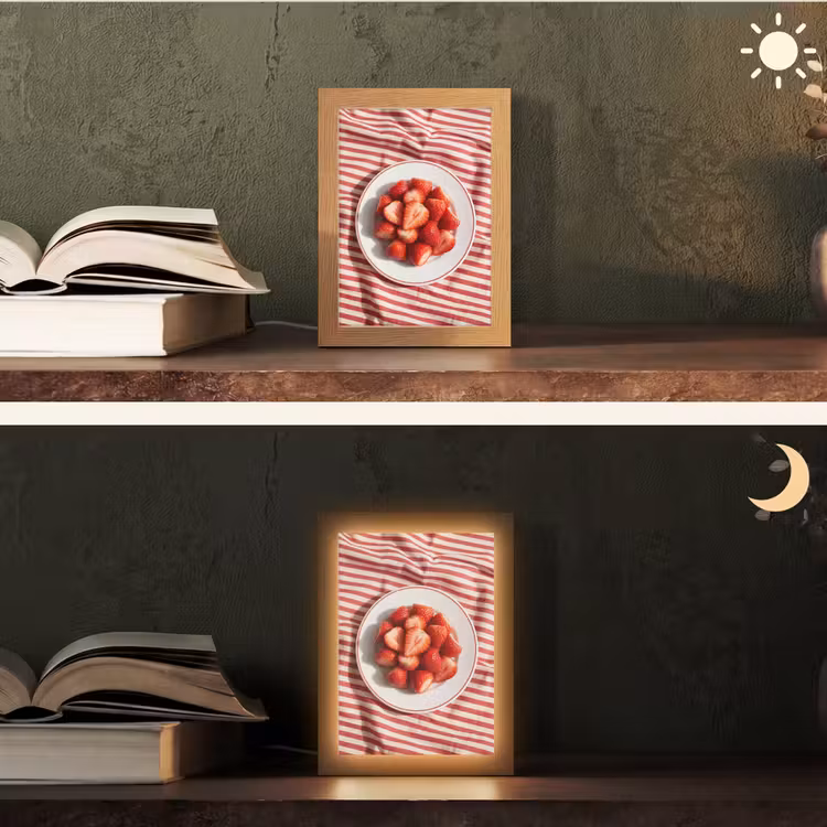 Gepersonaliseerde Lightbox - Eten - Aardbeien - Fruit - Zomer - Rood — 5
