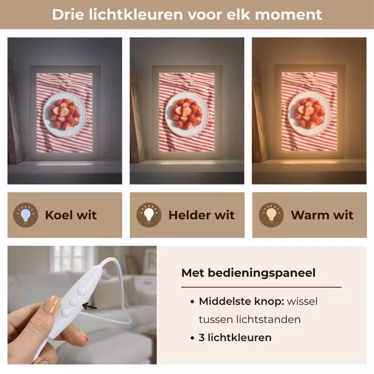 Gepersonaliseerde Lightbox - Eten - Aardbeien - Fruit - Zomer - Rood — 6