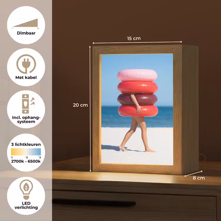 Gepersonaliseerde Lightbox - Mensen - Strand - Zomer - Recreatie - Kleurrijk — 7